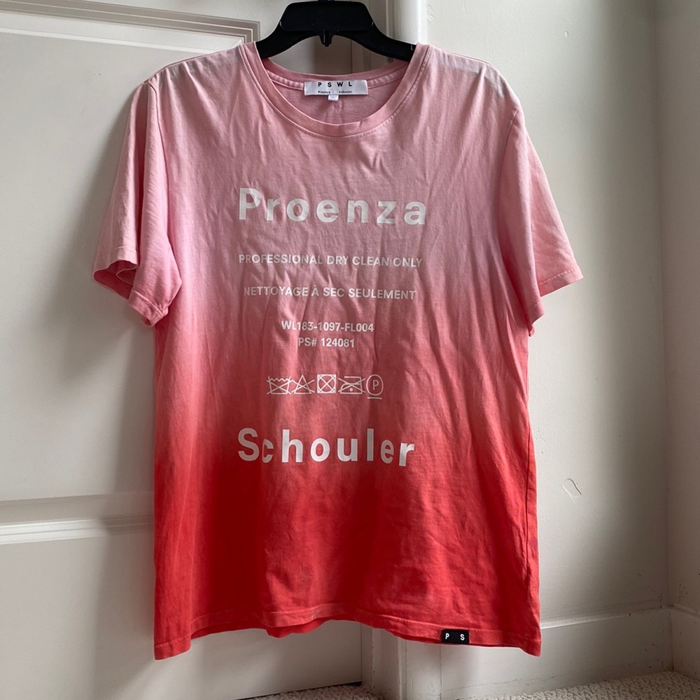 Proenza Schouler Pink Tie Dye Tee